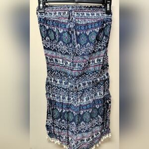 Rue 21 Mixed-Print Strapless Romper Size M